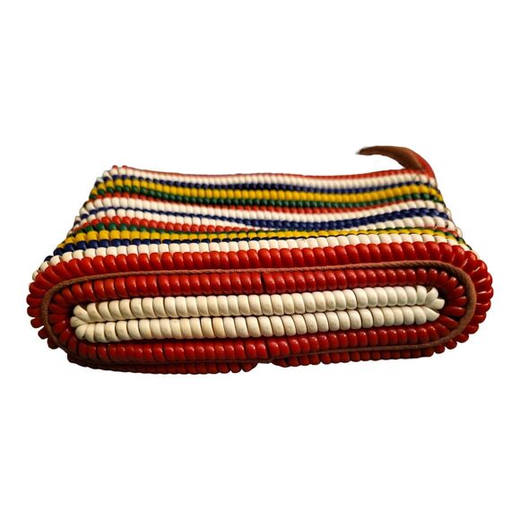 Vintage 1940s Telephone Phone Cord Rainbow Purse Handbag  7"×5" *READ* - Picture 6 of 10